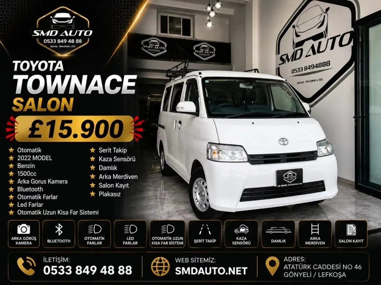 2022 Toyota Town Ace Kıbrıs | KKTC İkinci El Satılık Araba - Fotoğraf 1