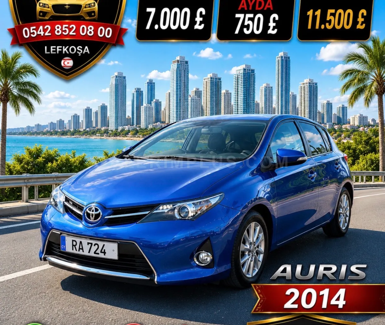 2014 Toyota Auris 1.5 Kıbrıs | KKTC İkinci El Satılık Araba - Fotoğraf 1