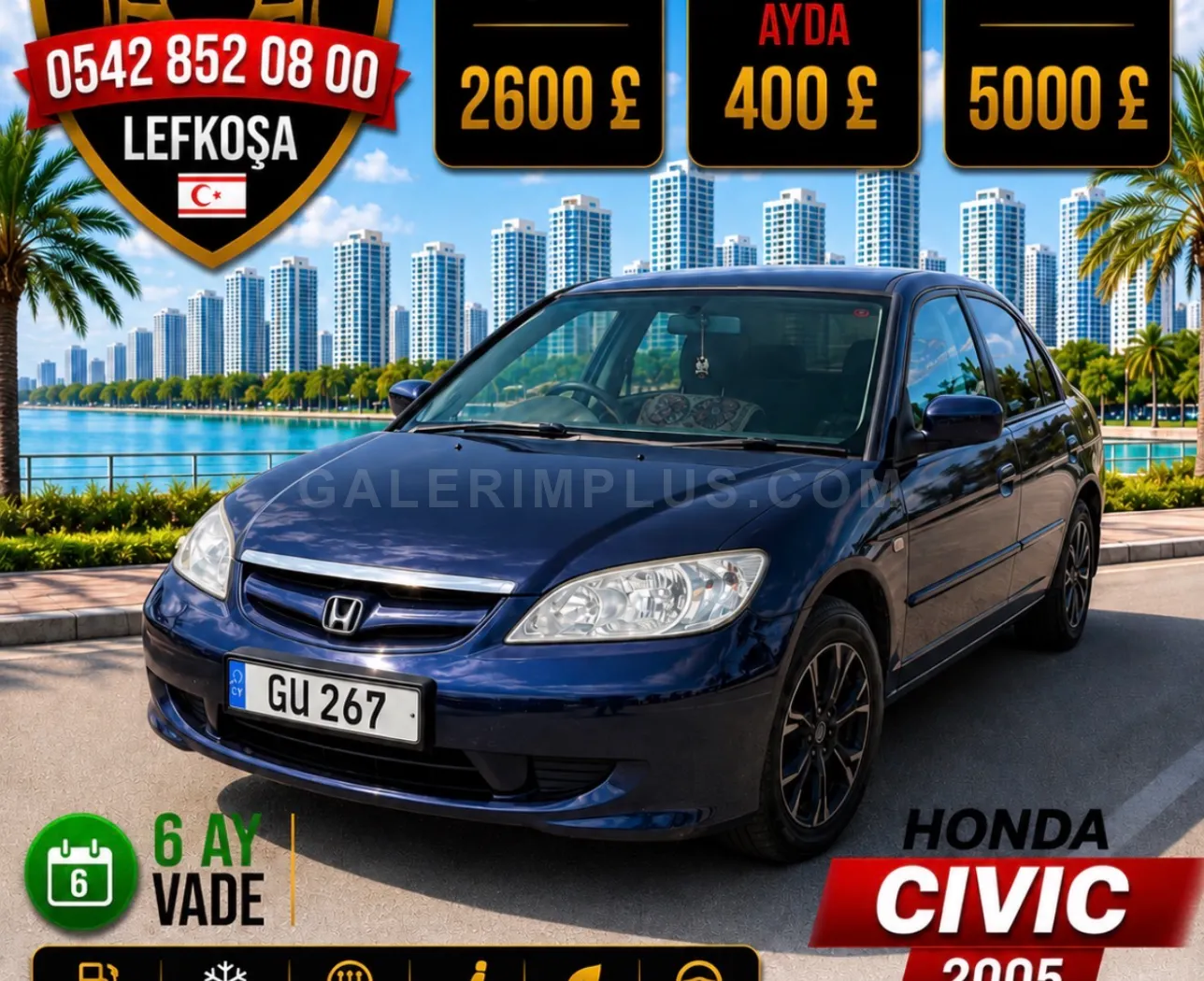 2005 Honda Civic 1.5 Kıbrıs | KKTC İkinci El Satılık Araba - Fotoğraf 1