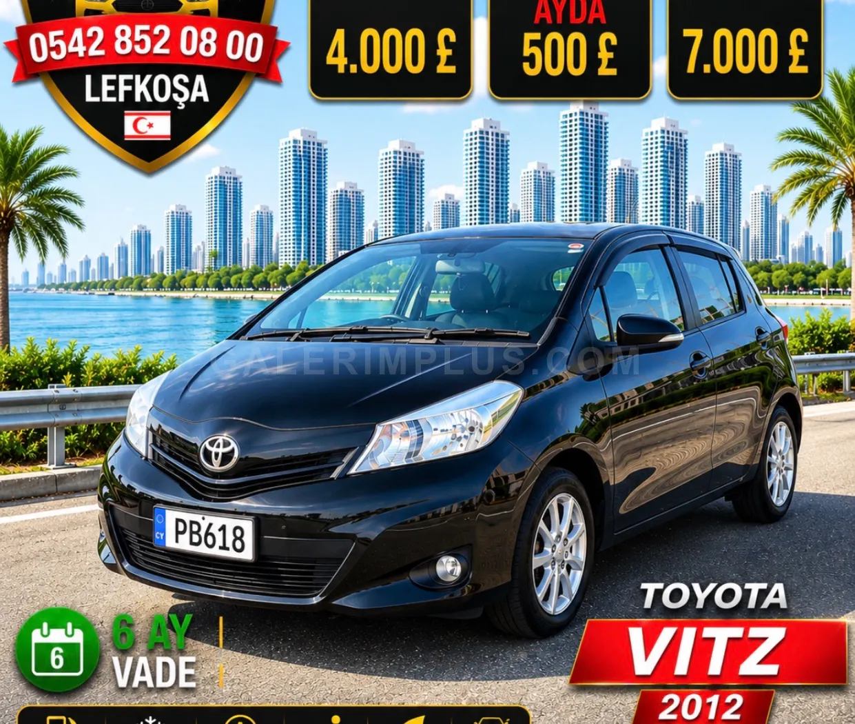 2012 Toyota Vitz 1.3 Kıbrıs | KKTC İkinci El Satılık Araba - Fotoğraf 1