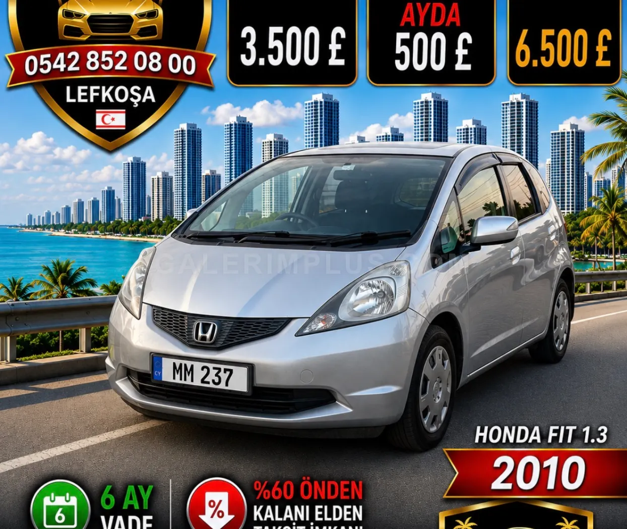 2010 Honda Fit 1.3 Kıbrıs | KKTC İkinci El Satılık Araba - Fotoğraf 1