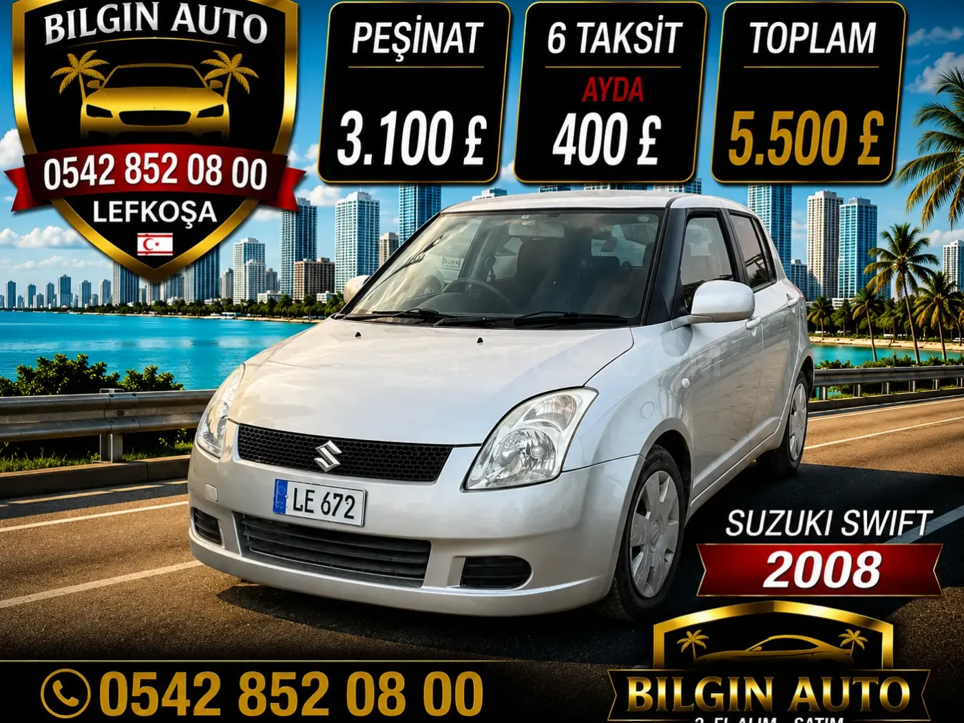 2008 Suzuki Swift 1.3 Kıbrıs | KKTC İkinci El Satılık Araba - Fotoğraf 1