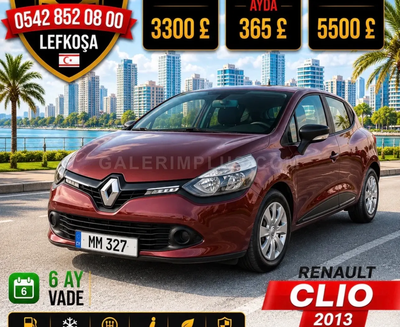 2013 Renault Clio 1.2 Kıbrıs | KKTC İkinci El Satılık Araba - Fotoğraf 1