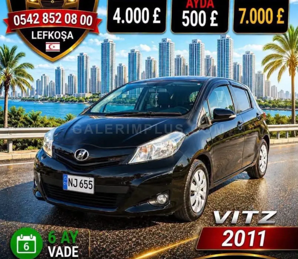 2012 Toyota Vitz 1.3 Kıbrıs | KKTC İkinci El Satılık Araba - Fotoğraf 1