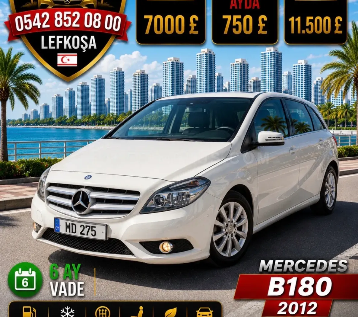 2012 Mercedes-Benz B Serisi B 180 Kıbrıs | KKTC İkinci El Satılık Araba - Fotoğraf 1