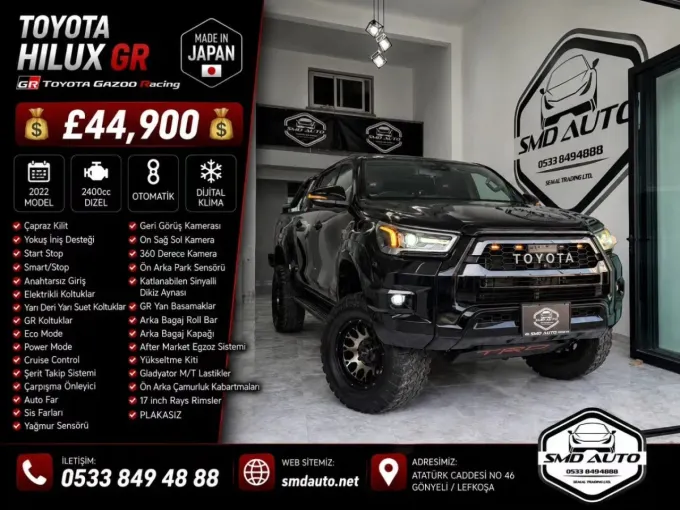 2022 Toyota Hilux 2.4 D Benzin Otomatik Lefkoşa İlan görseli - GalerimPlus