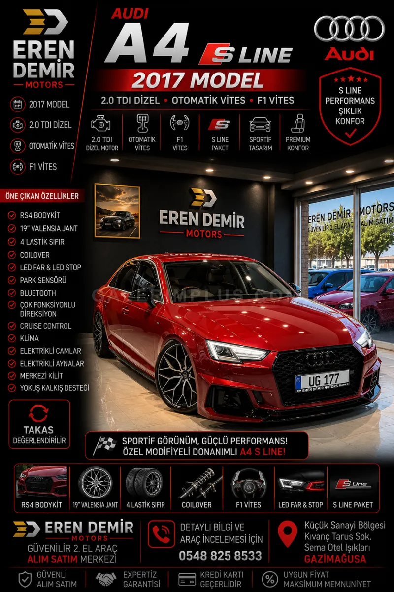 2017 Audi A4 A4 Sedan S Line